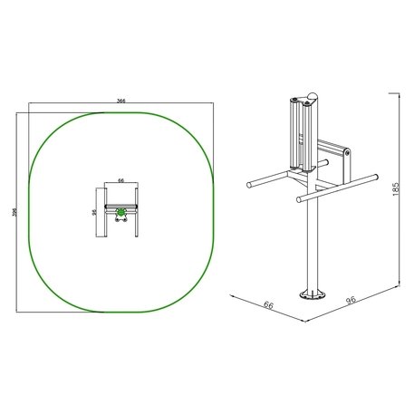 Outdoor fitness and gym equipment 'MBG_24/OFC-3'