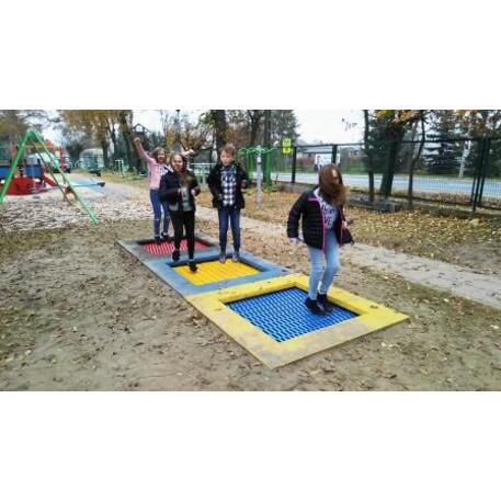 Trampoline for children's playgrounds 'MBG_545/2x104/104 + 1x104x401cm'