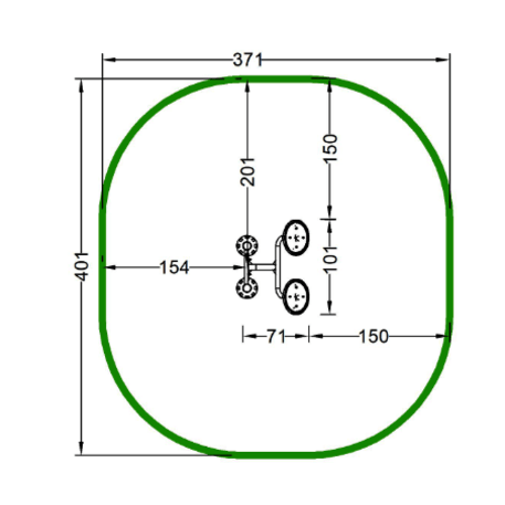 Outdoor fitness and gym equipment 'MBG_46/OFC-3A'