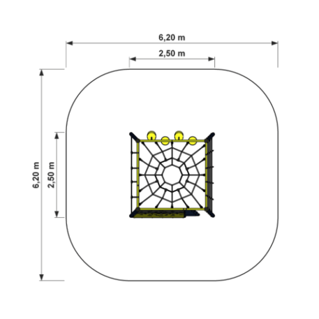 Vaikų žaidimo aikštelės kompleksas 'Laipiojimo tinklas + Švediška sienelė MBG-399/P5003''