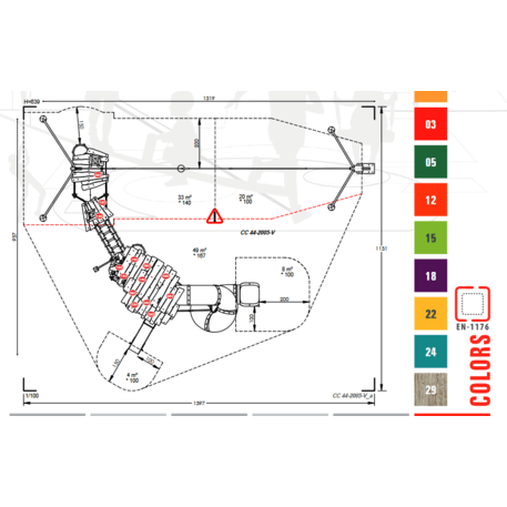 Children's playground element 'MBG-1023/CC 44-2005-V29'