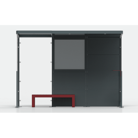 Autobusų stotelės stoginė, paviljonas 3 modulių 'Premium / Io_604-PE-3-COMP1'