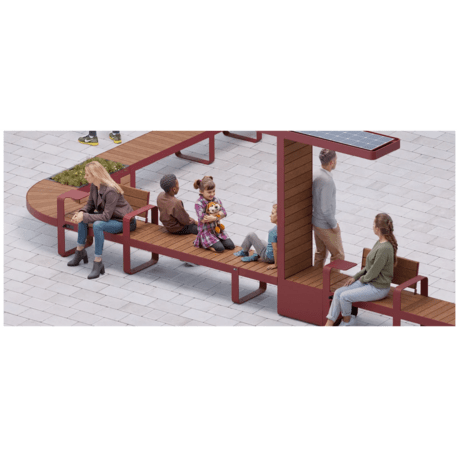 Metalinis suolas (suoliukas) be atlošo, pagamintas iš Okumè medienos 'Io_604-PE-O-PC'