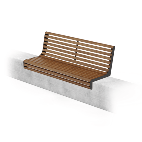 Metal bench is fixed to the concrete base 'BD/Vita_LVI195.00/MDL'