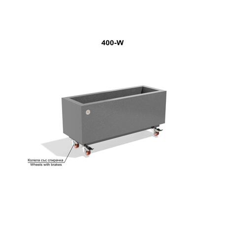 Metalinis lauko vazonas, gėlinė 'Premium / 78x28xH/30cm / BS-400'