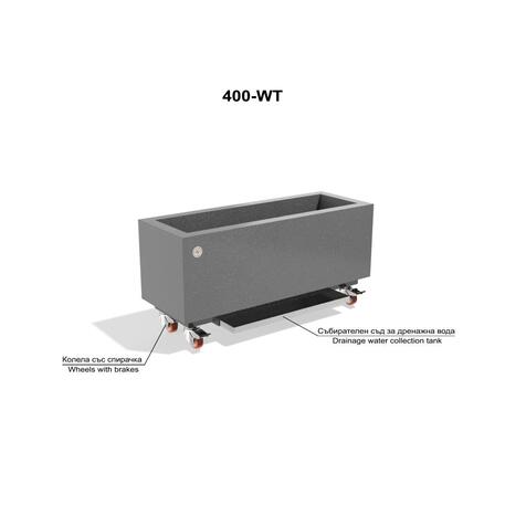 Metalinis lauko vazonas, gėlinė 'Premium / 78x28xH/30cm / BS-400'