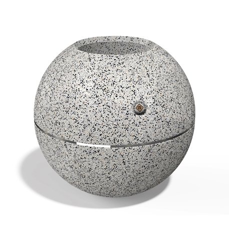 Apvalus betoninis terrazo vazonas (gėlinė) 'Premium / Ø40xH/37cm / BS-376'