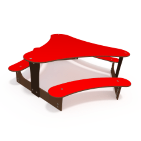 Žaidimų stalas su suolais vaikų aikštelėms 'MO_TA-4002-12'