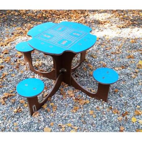 Žaidimų stalas su suolais vaikų aikštelėms 'MO_TA-6006-12'
