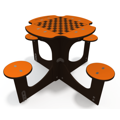 Žaidimų stalas su suolais vaikų aikštelėms 'MO_TA-6006-12'