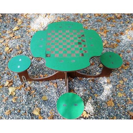 Žaidimų stalas su suolais vaikų aikštelėms 'MO_TA-6006-12'