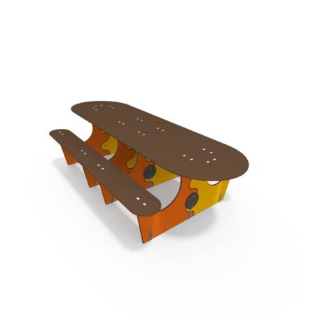 Žaidimų stalas su suolais vaikų aikštelėms 'MO_TA-7008-12'