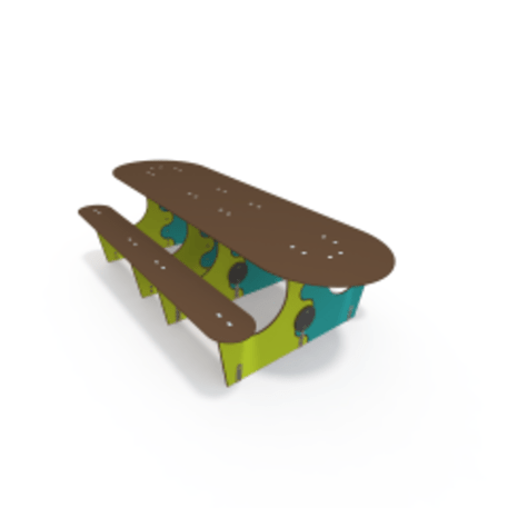 Žaidimų stalas su suolais vaikų aikštelėms 'MO_TA-7008-12'