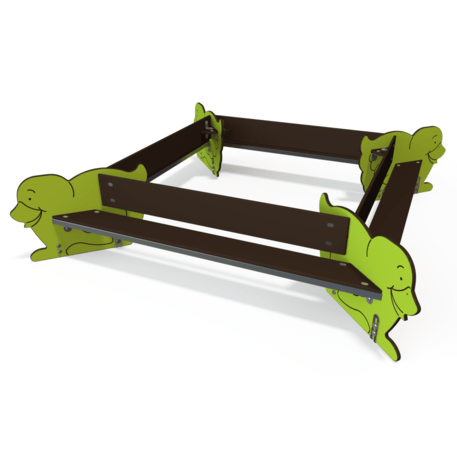 Spalvotas suoliukas vaikų žaidimo aikštelėms 'MO_BA-2006-15'