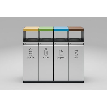 Lauko metalinė šiukšliadėžė rūšiavimui 'FARGE / 003248_3x60L'