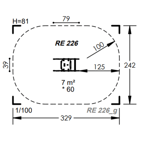 Spyruokliukas vaikų žaidimų aikštelėms 'MBG-1017_RE 226-24'