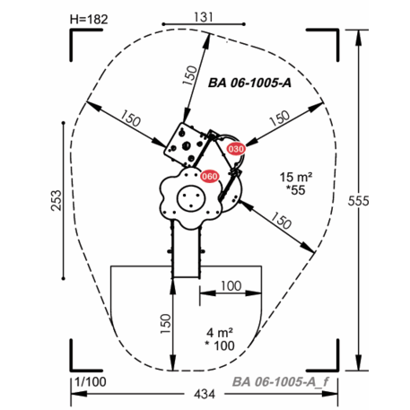 Vaikų žaidimų aikštelių įranga Baby linija – mažiesiems 'MBG-2027_BA 06-1005-A15'