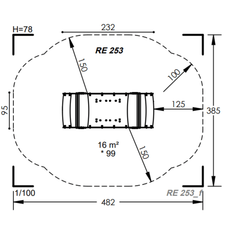 Spyruokliukas vaikų žaidimų aikštelėms 'MBG-1042_RE 253-02'