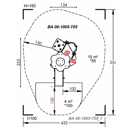 Vaikų žaidimų aikštelių įranga Baby linija – mažiesiems 'MBG-2034_BA 06-1005-T05'