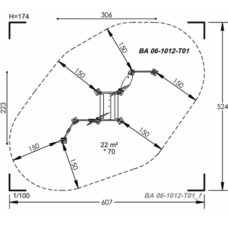 Vaikų žaidimų aikštelių įranga Baby linija – mažiesiems 'MBG-2043_BA 06-1012-T01'