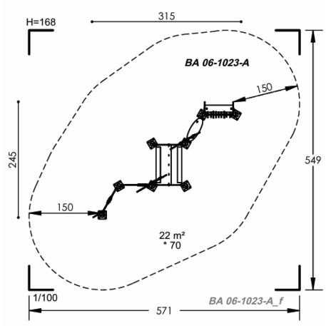 Vaikų žaidimų aikštelių įranga Baby linija – mažiesiems 'MBG-2058_BA 06-1023-A03'