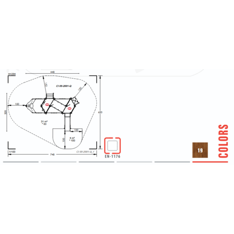  Vaikų žaidimo aikštelės kompleksas, kolekcija 'Piratų laivas / MBG-1186_CI 09-2001-Q99'