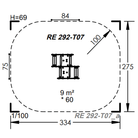 Spyruokliukas vaikų žaidimų aikštelėms 'MBG-1085_RE 292-T07'