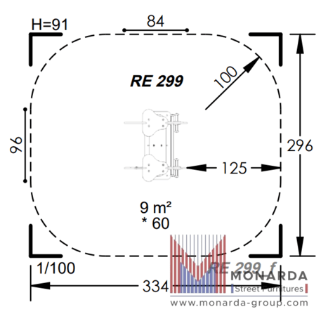 Spyruokliukas vaikų žaidimų aikštelėms 'MBG-1090_RE 299-06'