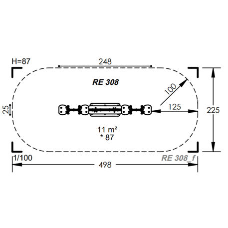 Spyruokliukas vaikų žaidimų aikštelėms 'MBG-1102_RE 308-07'