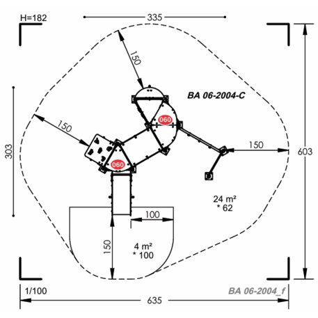 Vaikų žaidimų aikštelių įranga Baby linija – mažiesiems 'MBG-2092_BA 06-2004-C03'