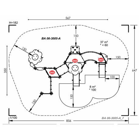 Vaikų žaidimų aikštelių įranga Baby linija – mažiesiems 'MBG-2123_BA 06-3005-A03'
