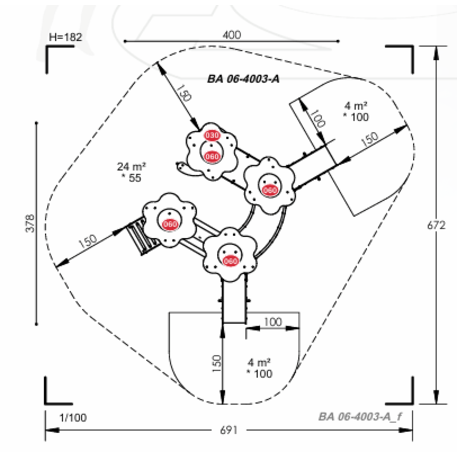 Vaikų žaidimų aikštelių įranga Baby linija – mažiesiems 'MBG-2140_BA 06-4003-A15'
