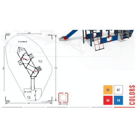  Vaikų žaidimo aikštelės kompleksas, kolekcija 'Piratų laivas / MBG-1212_CI 12-2004-Q14'