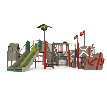 Vaikų žaidimo aikštelės kompleksas, kolekcija 'Piratų laivas / MBG-1221_CI 12-7001-T01'