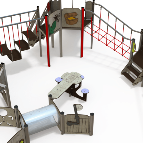  Vaikų žaidimo aikštelės kompleksas, kolekcija 'Piratų laivas / MBG-1221_CI 12-7001-T01'