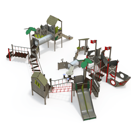  Vaikų žaidimo aikštelės kompleksas, kolekcija 'Piratų laivas / MBG-1221_CI 12-7001-T01'