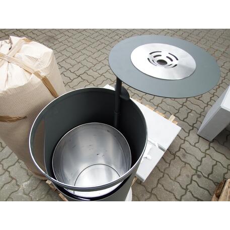 Lauko šiukšliadėžė dažyta arba Corten metalo 75 /100L 'Exclusive / STF/19-07-45/MDL'