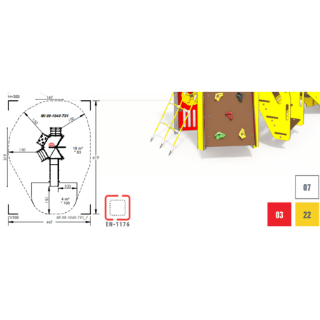 Žaidimų aikštelių kompleksas vaikams nuo 2 metų amžiaus – kolekcija 'MINI / MBG-2196_MI 09-1040-T01'