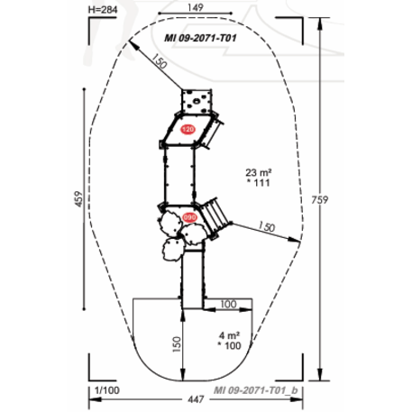 Žaidimų aikštelių kompleksas vaikams nuo 2 metų amžiaus – kolekcija 'MINI / MBG-2274_MI 09-2071-T01'