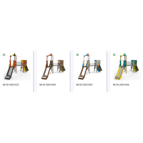 Žaidimų aikštelių kompleksas vaikams nuo 2 metų amžiaus – kolekcija 'MINI / MBG-2208_MI 09-2003-N98'