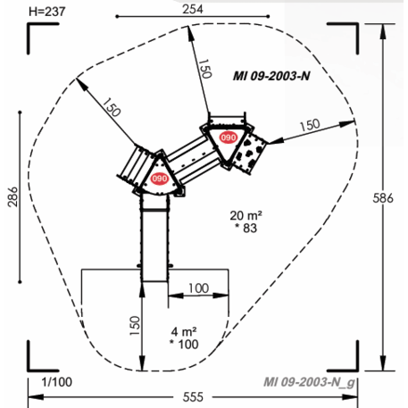 Žaidimų aikštelių kompleksas vaikams nuo 2 metų amžiaus – kolekcija 'MINI / MBG-2208_MI 09-2003-N98'