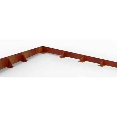 Corten plieno vejos atitvėrimo bortelis, 2;3;5 mm storio, aukštis 150 / 300 / ... mm 'Premium / STF/27-23-03/MDL'