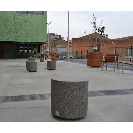 Betoninis modulinis suolas su LED apšvietimu 'Circle Puff Ø45cm / Ø60cm'