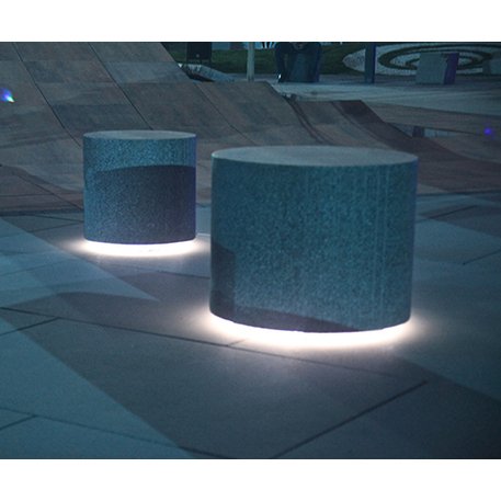 Betoninis modulinis suolas su LED apšvietimu 'Circle Puff Ø45cm / Ø60cm'