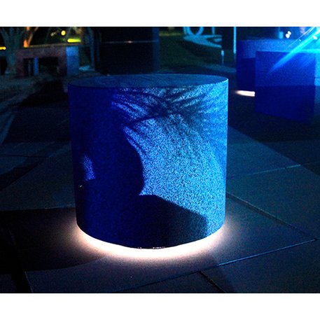 Betoninis modulinis suolas su LED apšvietimu 'Circle Puff Ø45cm / Ø60cm'