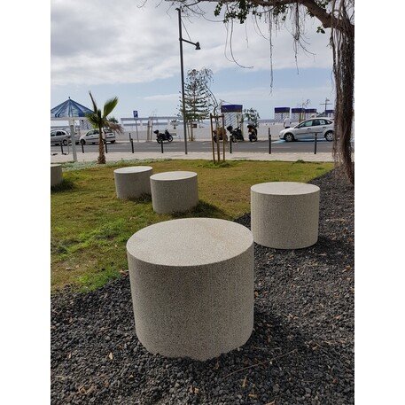 Betoninis modulinis suolas su LED apšvietimu 'Circle Puff Ø45cm / Ø60cm'