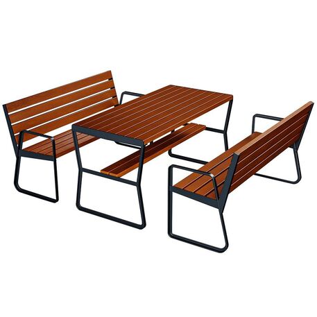 Metalinis pikniko stalas su suolais 'Exclusive / STF/2109/MDL'