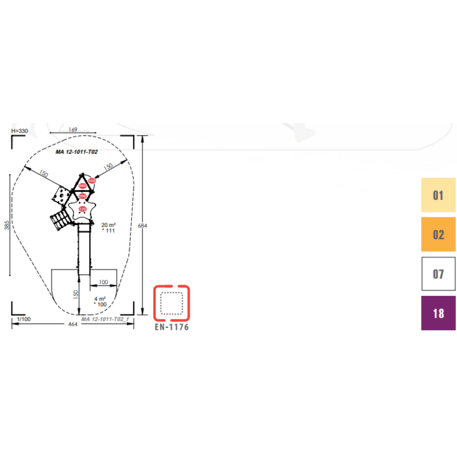 Žaidimų aikštelių kompleksas vaikams nuo 2 iki 10 metų amžiaus – kolekcija 'MAXI / MBG-2360_MA 12-1011-T02'