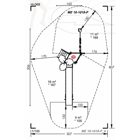 Spielplatzkomplex für Kinder von 2 bis 12 Jahren – Kollektion 'MEGA / MBG-2527_ME 18-1018-P15'