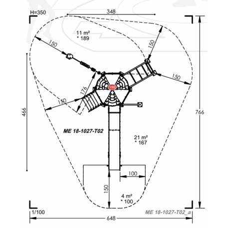 Mänguväljakute kompleks lastele vanuses 2 kuni 12 – kollektsioon 'MEGA / MBG-2537_ME 18-1027-T02'